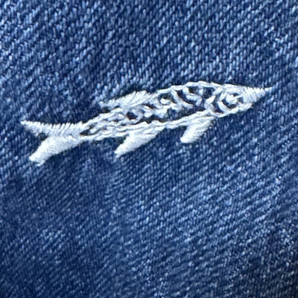 Free People We The Free Westward Under The Sea Wide Leg Jeans Size 32** Nautical - Picture 6 of 16